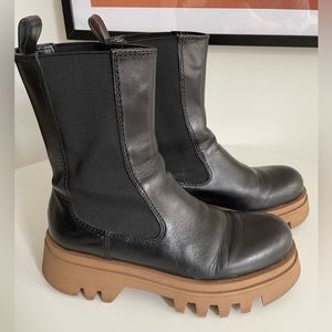 Zara leather boots